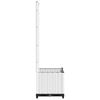 vidaXL Vaso/floreira jardim c/ treli&ccedil;a 40x40x136 cm PP branco