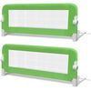vidaXL Barra de seguran&ccedil;a para cama de crian&ccedil;a 2 pcs 102x42 cm verde