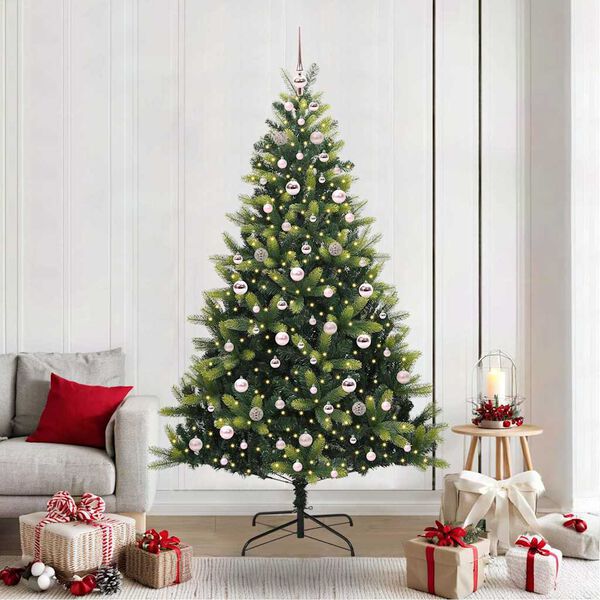 vidaXL &Aacute;rvore de Natal Artificial Articulada 300 LEDs Verde 210 cm