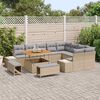 vidaXL Conjunto de Sof&aacute; de Jardim 12 pcs Bege e Cinza Claro