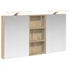 vidaXL Conjunto de Arm&aacute;rios para Banheiro 3 pcs 110 x 10,5 x 60,5 cm