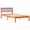 vidaXL Estrutura da Cama com cabeceira Marrom Cera 80 x 200 cm