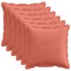 vidaXL Capa almofada 6 unid. HOUTEN Laranja Vermelho 30 x 30 cm cord&atilde;o