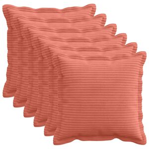 vidaXL Capa almofada 6 unid. HOUTEN Laranja Vermelho 30 x 30 cm cord&atilde;o