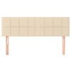 vidaXL Cabeceiras creme 144x5x78/88 cm tecido