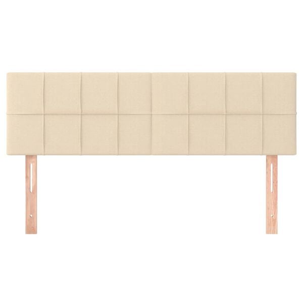 vidaXL Cabeceiras creme 144x5x78/88 cm tecido
