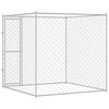 vidaXL Jaula para c&atilde;o Prateado 200 x 200 x 200 cm A&ccedil;o Galvanizado