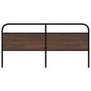 vidaXL Cabeceira de cama 190cm derivados madeira/a&ccedil;o carvalho castanho