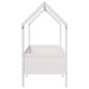 vidaXL Cama infantil formato casa 80x160 cm pinho maciço branco