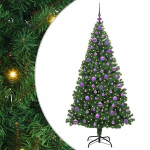 vidaXL &Aacute;rvore de Natal Artificial Verde 180 cm PVC, A&ccedil;o e Pl&aacute;stico