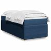 vidaXL Cama com molas/colch&atilde;o 90x190 cm tecido azul