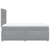 vidaXL Cama boxspring com colch&atilde;o 120x190 cm tecido cinzento-claro