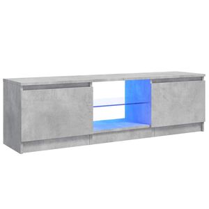 vidaXL M&oacute;vel de TV com luzes LED 120x30x36 cm cinzento cimento