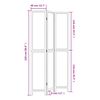 vidaXL Biombo c/ 3 pain&eacute;is madeira de paulownia maci&ccedil;a castanho-escuro