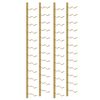 vidaXL Garrafeira de parede para 24 garrafas 2 pcs ferro dourado