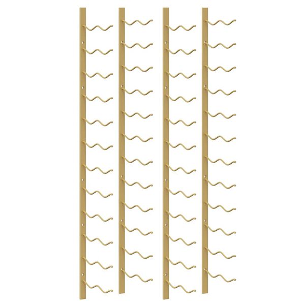 vidaXL Garrafeira de parede para 24 garrafas 2 pcs ferro dourado