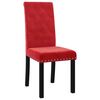 vidaXL Cadeiras de jantar 2 pcs veludo vermelho tinto