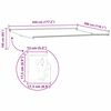 vidaXL Toldo Manual Branco 4,5 &times; 3 m Metal