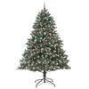 vidaXL &Aacute;rvore de Natal Artificial Verde 240 cm PVC, Pl&aacute;stico e A&ccedil;o