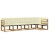vidaXL Conjunto de Sof&aacute;s para Exterior 6 unid. Branco e Creme