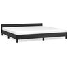 vidaXL Estrutura cama c/ cabeceira sem colch&atilde;o 200x200 cm preto