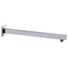 vidaXL Bra&ccedil;o de apoio chuveiro quadrado a&ccedil;o inox. 201 40 cm prateado