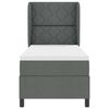 vidaXL Cama Box com colch&atilde;o Cinzento escuro 80 x 200 cm tecido