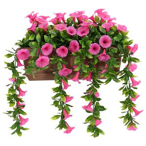 vidaXL Flores Artificiais Vermelho Roxo 55 x 20 x 55 cm PE e A&ccedil;o
