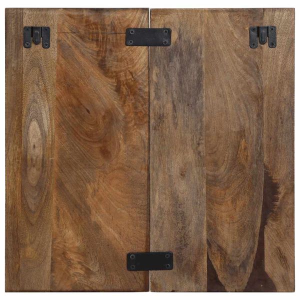 vidaXL Mesa de cabeceira multicor 50x27x50cm madeira maci&ccedil;a recuperada