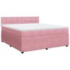 vidaXL Cama com molas/colch&atilde;o 180x200 cm veludo rosa