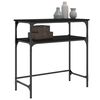 vidaXL Mesa consola 75x35,5x75 cm derivados de madeira preto