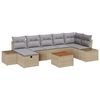vidaXL Conjunto de Sof&aacute; de Jardim 8 unid. Bege vime PE