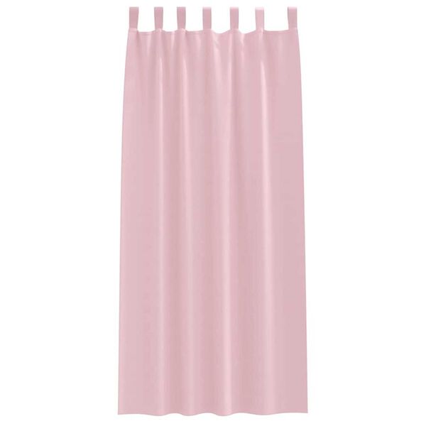 vidaXL Cortinas Blackout com Argolas 2 pcs Rosa beb&eacute; 260 x 140 cm
