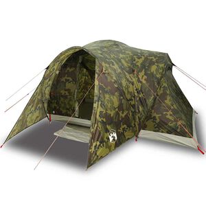 vidaXL Tenda familiar c&uacute;pula para 6 pessoas imperme&aacute;vel camuflagem