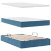 vidaXL Cama com arruma&ccedil;&atilde;o e colch&atilde;o Azul 120 x 190 cm Veludo