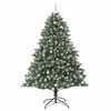 vidaXL &Aacute;rvore de Natal Artificial Verde 240 cm PVC, Pl&aacute;stico e A&ccedil;o