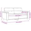vidaXL Sof&aacute; de 2 lugares 140 cm tecido de microfibra cinzento-escuro
