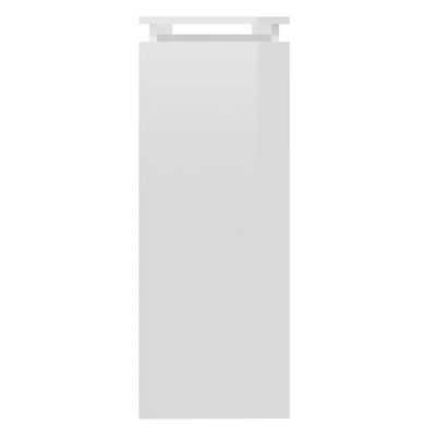 vidaXL Mesa consola 102x30x80 cm contraplacado branco brilhante