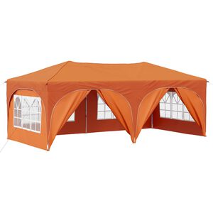 vidaXL Tenda de Festa Pop-up 575 x 288 x 245 cm Laranja Tecido Oxford