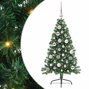 vidaXL &Aacute;rvore de Natal Artificial Pr&eacute;-iluminada Verde 120 cm PVC