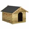 vidaXL Casota para c&atilde;o com telhado de abrir pinho impregnado