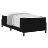 vidaXL Cama Box com colch&atilde;o Preto 90 x 190 cm tecido