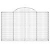 vidaXL Cestos gabi&atilde;o arqueados 13 pcs 200x30x120/140 ferro galvanizado