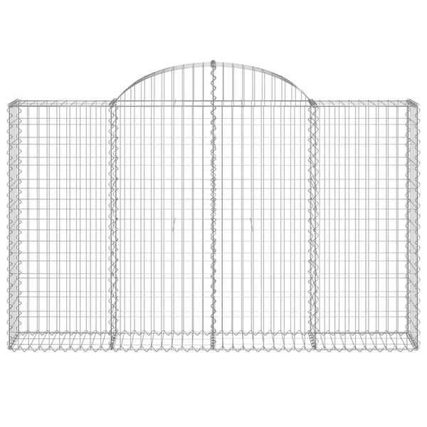 vidaXL Cestos gabi&atilde;o arqueados 13 pcs 200x30x120/140 ferro galvanizado