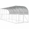 vidaXL Gaiola para Galinha Contra a Parede Prateado 600 x 150 x 215 cm