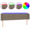 vidaXL Cabeceira de cama c/ luzes LED 183x16x78/88cm cinza-acastanhado