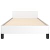 vidaXL Estrutura de cama c/ cabeceira couro artificial 80x200cm branco