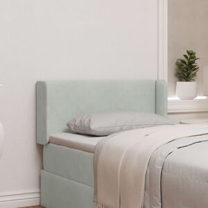 vidaXL Orelha de Cabeceira Cinzento-claro 40,5 x 40,5 x 4 cm Veludo