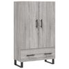 vidaXL Arm&aacute;rio alto derivados de madeira 69,5x31x115cm cinza sonoma