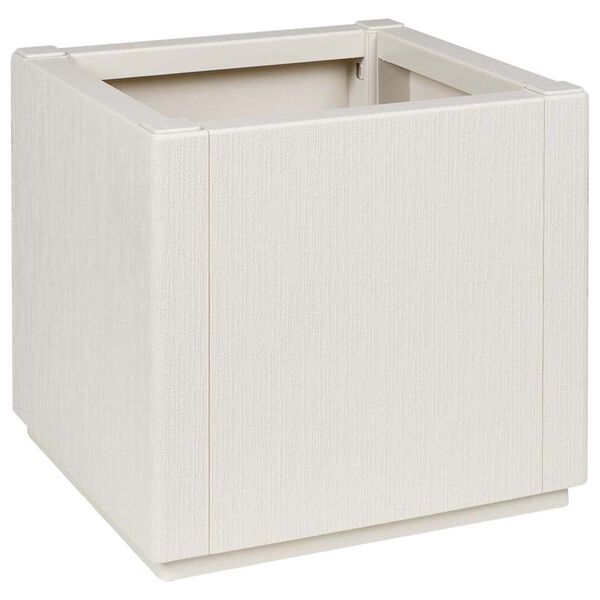 vidaXL Vaso de Jardim Branco 36 x 36 x 35 cm Polipropileno